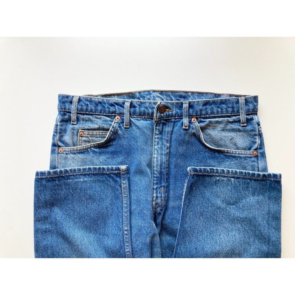 Men's Vintage 90'S LEVI'S 505 Orange Tab Medium Regular Fit Jeans, Size 35x30 - Picture 12 of 15